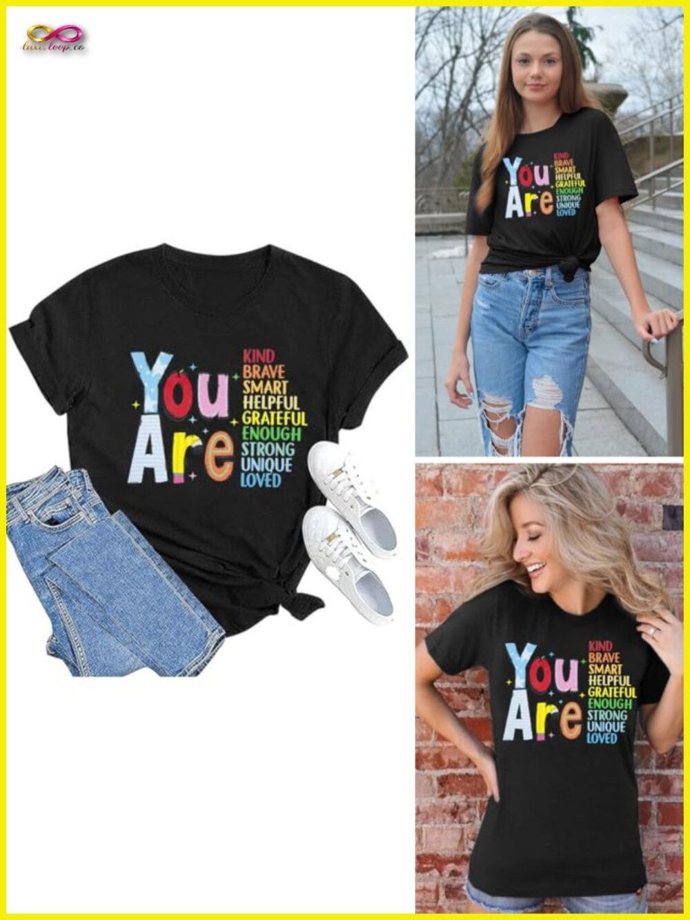 Be Kind Crewneck T-Shirt Women Teacher First Day of School Tee